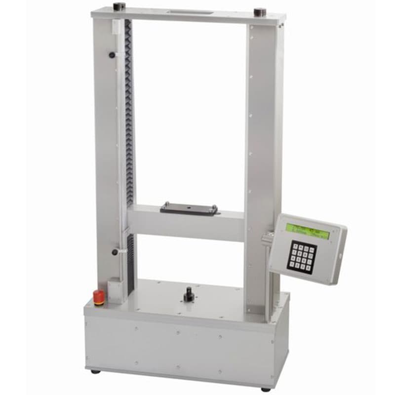 Compact Z10 twin column tensile tester with digital control panel.