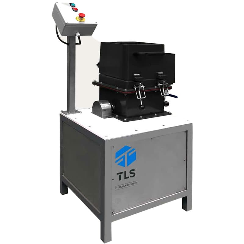 Angled view of Somerville Fractionator SF-10 with control panel and square processing chamber.