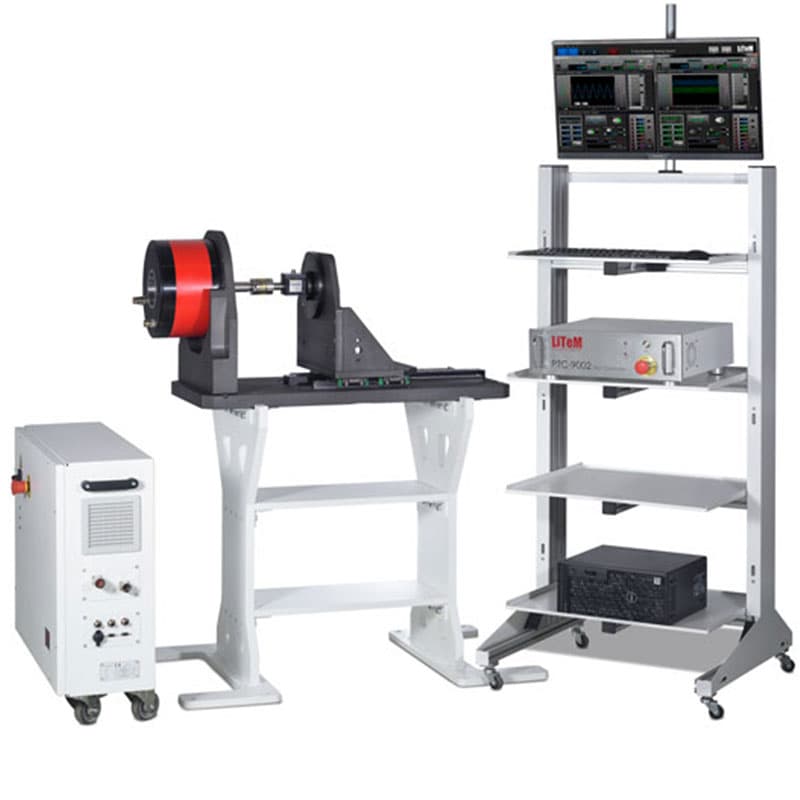 Complete newTOR torsion testing system with test frame, control cabinet, and computer workstation for automated torque and torsion testing.