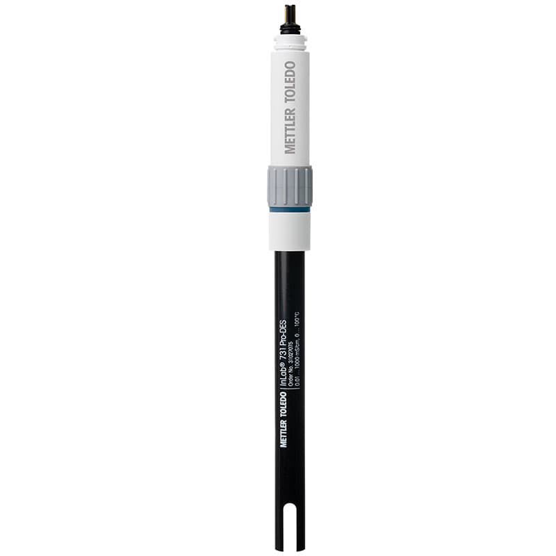 METTLER TOLEDO InLab 731 Pro-IDS conductivity probe with white upper housing, grey grip, and black sensor shaft.