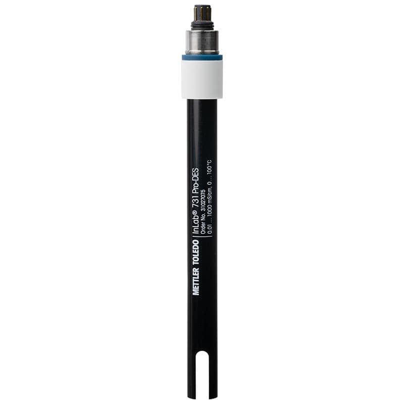 METTLER TOLEDO InLab 731 Pro-IDS laboratory conductivity probe with black cylindrical body and metal connector.