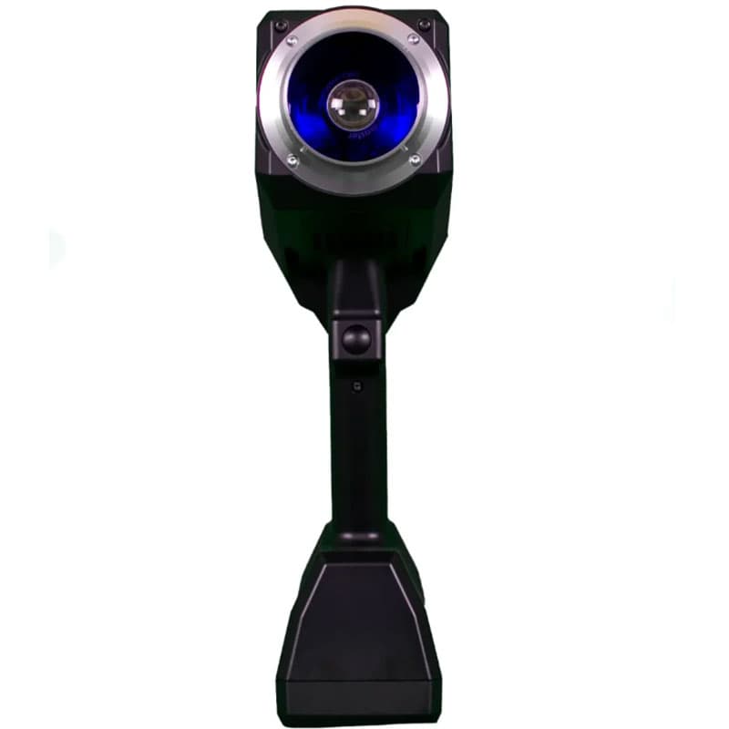 Front view of the TQC Sheen Coatmaster Flex featuring a centered optical lens and rugged handheld industrial design.