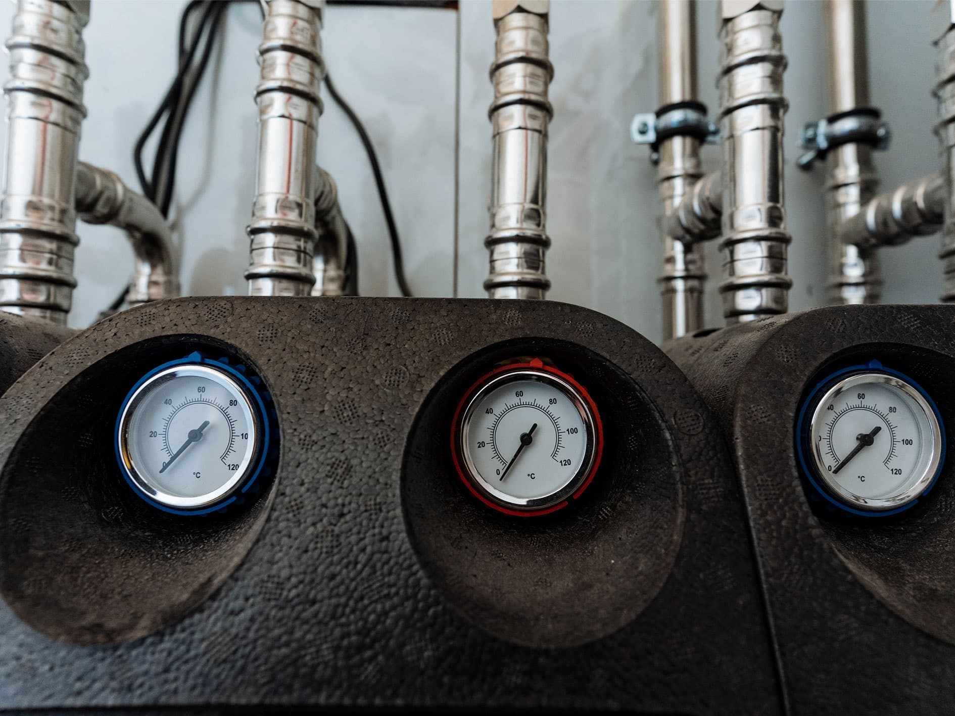 Precision test instrumentation on the bench in AML's calibration lab.