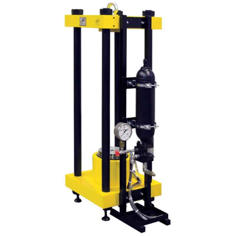 Hydraulic Compression Creep Testing Machine with loading frame, hydraulic system and pressure gauge for long-term creep testing.